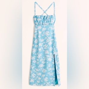Abercrombie & Fitch blue floral midi dress (TAGS ON)